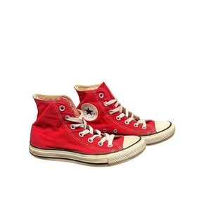 Converse Chuck Taylor All Star Red Canvas High Top Sneakers Women's 7